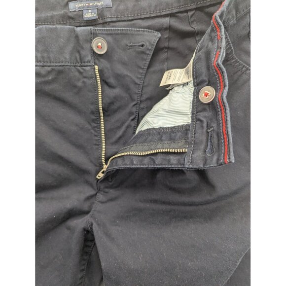 Tommy Hilfiger Pants Womens 8 Black Chino Straight Leg Ankle Stretch Casual - Picture 13 of 15